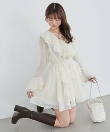 MAJESTIC LEGON | エアリーラッフルフリルミニワンピース(ワンピース)