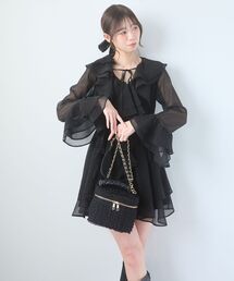 MAJESTIC LEGON | エアリーラッフルフリルミニワンピース(ワンピース)