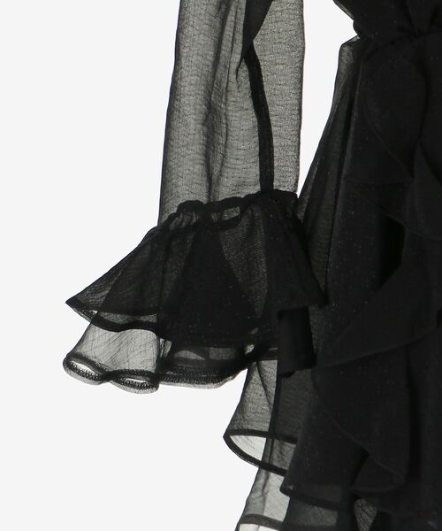 MAJESTIC LEGON(マジェスティックレゴン)の「エアリーラッフルフリルミニワンピース(ワンピース・レディース・ブラック/アイボリー/ホワイト系その他2・MEDIUM)」の6枚目の写真