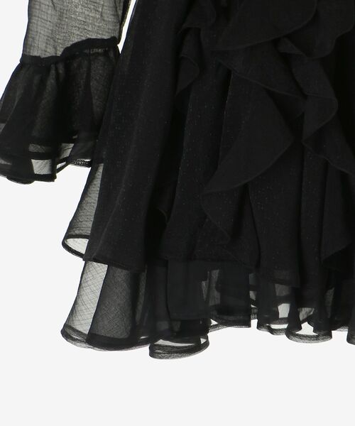 MAJESTIC LEGON(マジェスティックレゴン)の「エアリーラッフルフリルミニワンピース(ワンピース・レディース・ブラック/アイボリー/ホワイト系その他2・MEDIUM)」の7枚目の写真