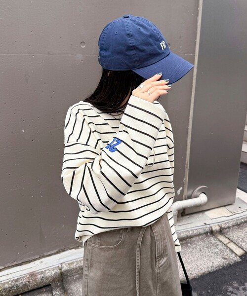 fredy emue（フレディエミュ）の「ニットソーボーダーBIGプルオーバー（Tシャツ/カットソー・レディース・ホワイト系その他/ブラック系その他・38）」の8枚目の写真