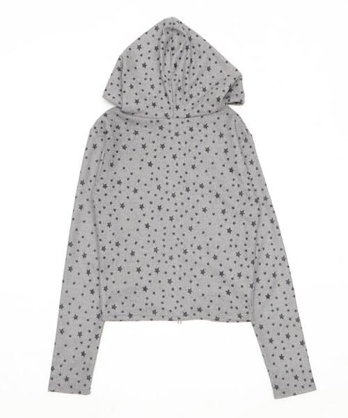 dispark（ディスパーク）の「DISPARK/【26年春新作】スターシャーリングジップパーカー（パーカー・レディース・ホワイト/チャコールグレー・FREE）」の14枚目の写真