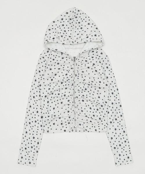 dispark（ディスパーク）の「DISPARK/【26年春新作】スターシャーリングジップパーカー（パーカー・レディース・ホワイト/チャコールグレー・FREE）」の19枚目の写真