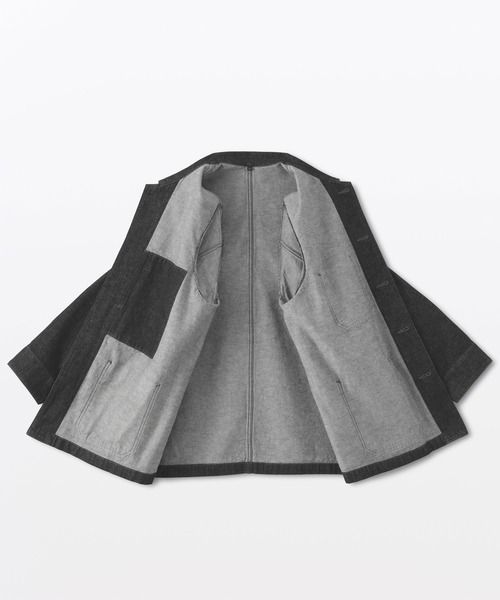 無印良品（ムジルシリョウヒン）の「紳士　木の実から作ったカポック混デニム　カバーオール　黒（カバーオール・メンズ・ブラック・XL/L/M/S）」の3枚目の写真