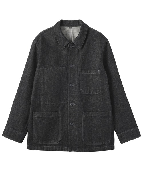 無印良品（ムジルシリョウヒン）の「紳士　木の実から作ったカポック混デニム　カバーオール　黒（カバーオール・メンズ・ブラック・XL/L/M/S）」の4枚目の写真