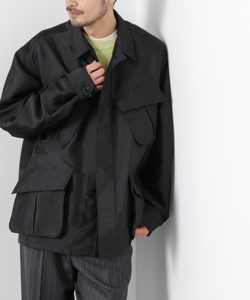 NANO universe（ナノユニバース）の「｢ASSEMBLANC｣ ソラーロ ファティーグジャケット（ブルゾン・メンズ・カーキ/ブラック・L/M）」の19枚目の写真