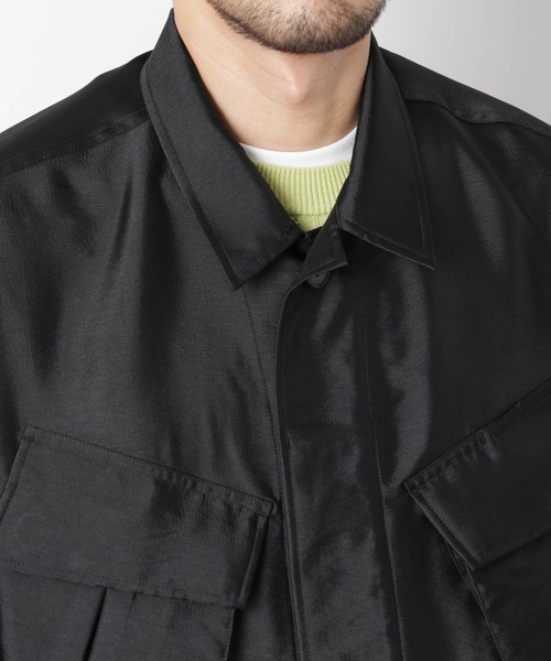 NANO universe（ナノユニバース）の「｢ASSEMBLANC｣ ソラーロ ファティーグジャケット（ブルゾン・メンズ・カーキ/ブラック・L/M）」の6枚目の写真