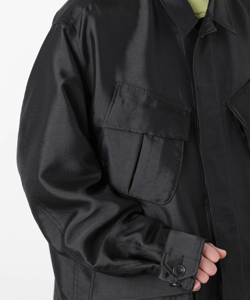 NANO universe（ナノユニバース）の「｢ASSEMBLANC｣ ソラーロ ファティーグジャケット（ブルゾン・メンズ・カーキ/ブラック・L/M）」の7枚目の写真