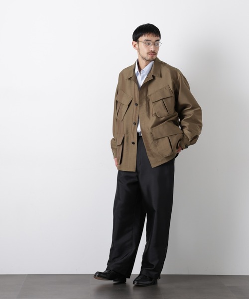 NANO universe（ナノユニバース）の「｢ASSEMBLANC｣ ソラーロ ファティーグジャケット（ブルゾン・メンズ・カーキ/ブラック・L/M）」の15枚目の写真