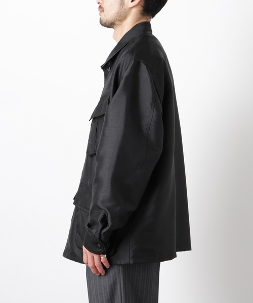 NANO universe（ナノユニバース）の「｢ASSEMBLANC｣ ソラーロ ファティーグジャケット（ブルゾン・メンズ・カーキ/ブラック・L/M）」の3枚目の写真