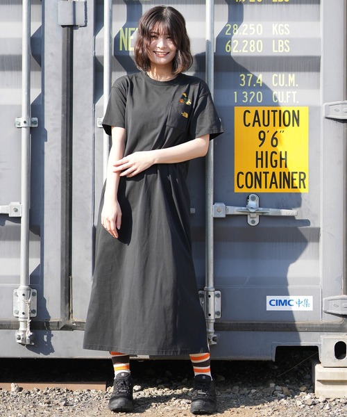 THE NORTH FACE(ザノースフェイス)の「THE NORTH FACE/ザ・ノース・フェイス ワンピース S/S FD Flower Logo Onepiece Crew NTW32632(ワンピース・レディース・スモークグレー/オフホワイト/ブラック・L/M/S/XL)」の12枚目の写真