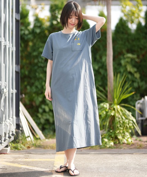 THE NORTH FACE(ザノースフェイス)の「THE NORTH FACE/ザ・ノース・フェイス ワンピース S/S FD Flower Logo Onepiece Crew NTW32632(ワンピース・レディース・スモークグレー/オフホワイト/ブラック・L/M/S/XL)」の18枚目の写真