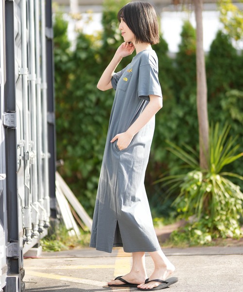 THE NORTH FACE(ザノースフェイス)の「THE NORTH FACE/ザ・ノース・フェイス ワンピース S/S FD Flower Logo Onepiece Crew NTW32632(ワンピース・レディース・スモークグレー/オフホワイト/ブラック・L/M/S/XL)」の19枚目の写真