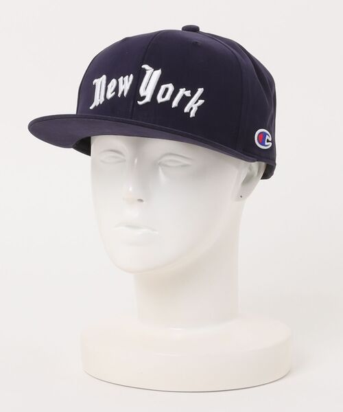 Champion(チャンピオン)の「Champion/チャンピオン ツイルストレートキャップ(キャップ・メンズ・ブラック/ネイビー/グリーン/ホワイト・57~59cm)」の4枚目の写真