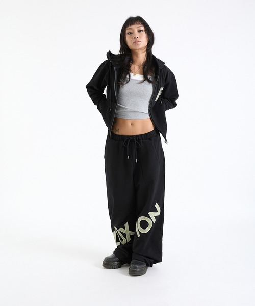 FTW（エフティダブリュー）の「VELOUR PATCH ZIP HOODIE（パーカー・レディース・ブラック/グレー・SMALL/MEDIUM/LARGE）」の7枚目の写真