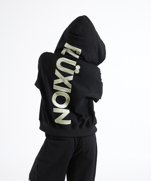 FTW（エフティダブリュー）の「VELOUR PATCH ZIP HOODIE（パーカー・レディース・ブラック/グレー・SMALL/MEDIUM/LARGE）」の11枚目の写真