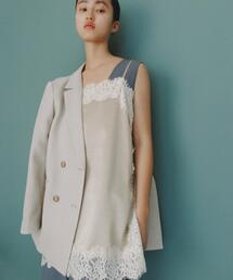 N.（N. Natural Beauty Basic） | からみ織りダブルジャケット(テーラードジャケット)