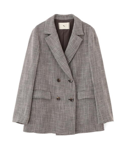 N.（N. Natural Beauty Basic）（エヌエヌナチュラルビューティーベーシック）の「からみ織りダブルジャケット（テーラードジャケット・レディース・ベージュ系その他/ブラック系その他・MEDIUM/SMALL）」の17枚目の写真