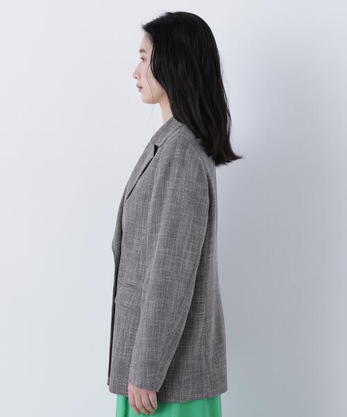 N.（N. Natural Beauty Basic）（エヌエヌナチュラルビューティーベーシック）の「からみ織りダブルジャケット（テーラードジャケット・レディース・ベージュ系その他/ブラック系その他・MEDIUM/SMALL）」の15枚目の写真