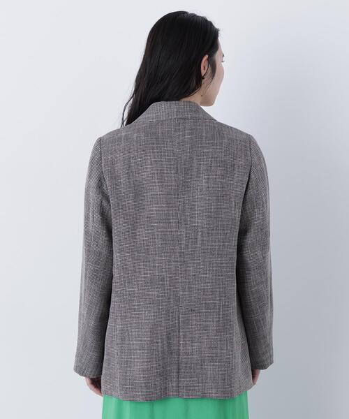 N.（N. Natural Beauty Basic）（エヌエヌナチュラルビューティーベーシック）の「からみ織りダブルジャケット（テーラードジャケット・レディース・ベージュ系その他/ブラック系その他・MEDIUM/SMALL）」の16枚目の写真