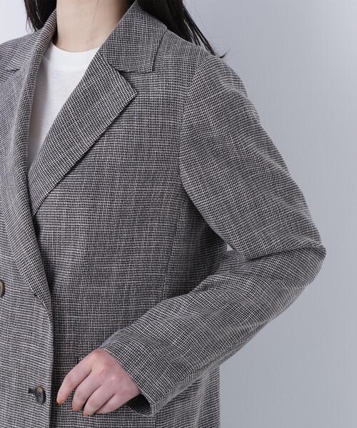 N.（N. Natural Beauty Basic）（エヌエヌナチュラルビューティーベーシック）の「からみ織りダブルジャケット（テーラードジャケット・レディース・ベージュ系その他/ブラック系その他・MEDIUM/SMALL）」の20枚目の写真