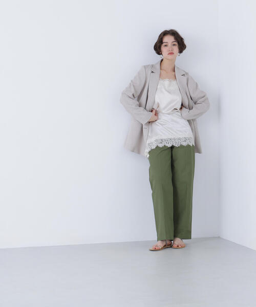 N.（N. Natural Beauty Basic）（エヌエヌナチュラルビューティーベーシック）の「からみ織りダブルジャケット（テーラードジャケット・レディース・ベージュ系その他/ブラック系その他・MEDIUM/SMALL）」の6枚目の写真