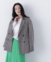 N.(N. Natural Beauty Basic) | からみ織りダブルジャケット(テーラードジャケット)