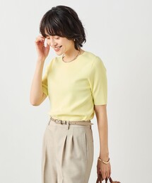 NOLLEY’S Sophi | 《アンサンブル対応》《手洗い可能》マルチファンクション5分袖プルオーバー(ニット/セーター)