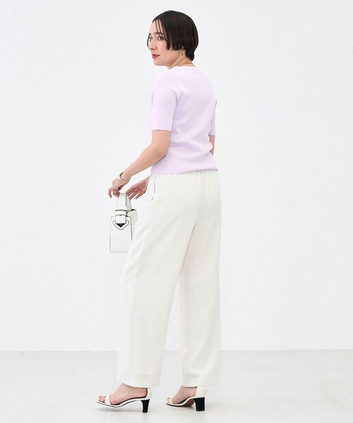 NOLLEY’S Sophi（ノーリーズソフィ）の「《アンサンブル対応》《手洗い可能》マルチファンクション5分袖プルオーバー（ニット/セーター・レディース・ラベンダー/ベージュ/クリーム/ホワイト・38/36）」の8枚目の写真