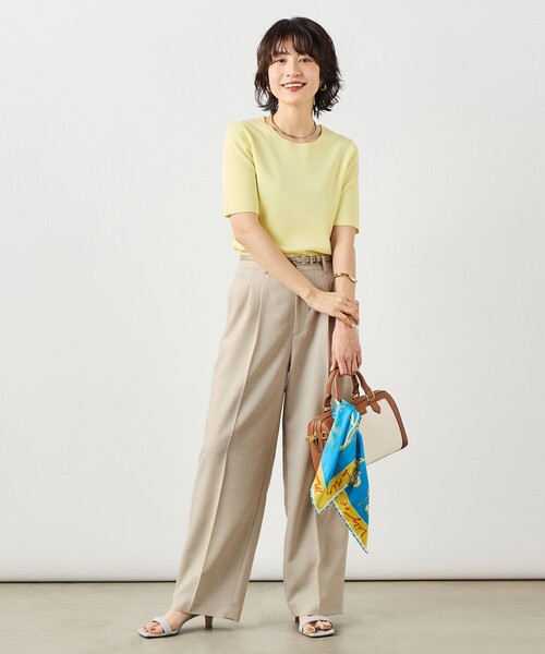 NOLLEY’S Sophi（ノーリーズソフィ）の「《アンサンブル対応》《手洗い可能》マルチファンクション5分袖プルオーバー（ニット/セーター・レディース・ラベンダー/ベージュ/クリーム/ホワイト・38/36）」の21枚目の写真