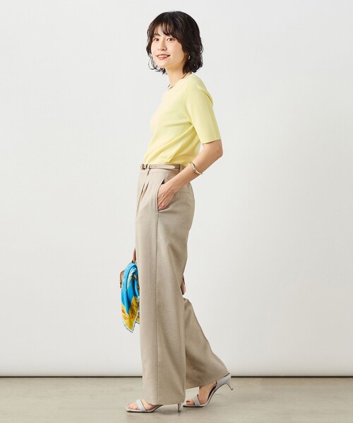 NOLLEY’S Sophi（ノーリーズソフィ）の「《アンサンブル対応》《手洗い可能》マルチファンクション5分袖プルオーバー（ニット/セーター・レディース・ラベンダー/ベージュ/クリーム/ホワイト・38/36）」の22枚目の写真