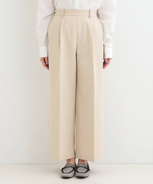 SHOO・LA・RUE（シューラルー）の「【洗濯機可/セットアップ可/SS-LL/UV】脚のラインをきれいに見せる ワイドパンツ（その他パンツ・レディース・ネイビー/ブラウン系その他/ライトベージュ・01/02/03/04/10）」の16枚目の写真