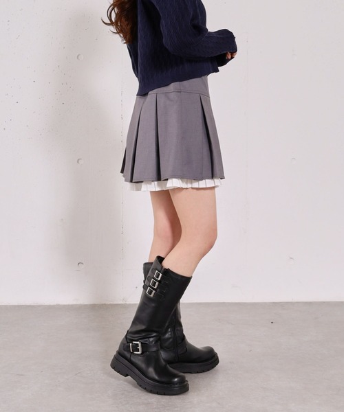 archives(アルシーヴ)の「レイヤードプリーツミニSK(スカート・レディース・ベージュ/グレー・MEDIUM)」の17枚目の写真