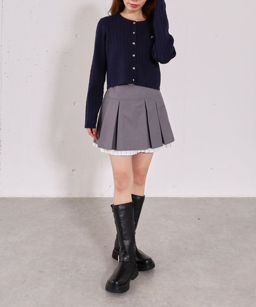 archives(アルシーヴ)の「レイヤードプリーツミニSK(スカート・レディース・ベージュ/グレー・MEDIUM)」の19枚目の写真