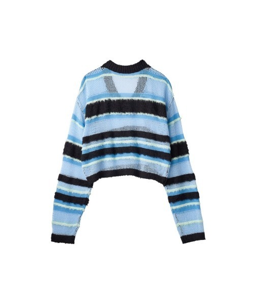 Knuth Marf（クヌースマーフ）の「double-faced border knit（ニット/セーター・レディース・ブラック/ブルー/イエロー・FREE）」の4枚目の写真