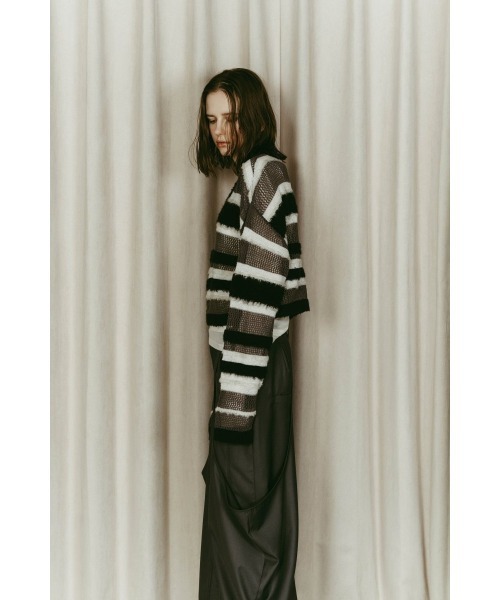 Knuth Marf（クヌースマーフ）の「double-faced border knit（ニット/セーター・レディース・ブラック/ブルー/イエロー・FREE）」の8枚目の写真