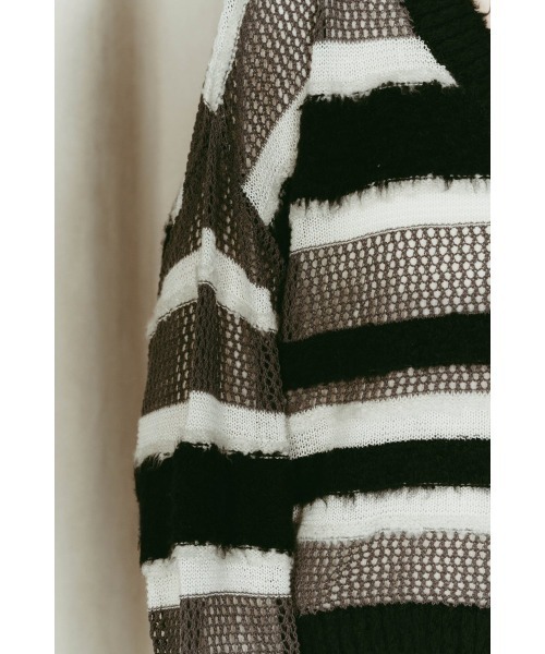 Knuth Marf（クヌースマーフ）の「double-faced border knit（ニット/セーター・レディース・ブラック/ブルー/イエロー・FREE）」の12枚目の写真