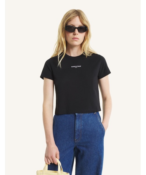 Maison Kitsune(メゾンキツネ)の「MAISON KITSUNE PARIS BABY TEE-SHIRT(Tシャツ/カットソー・レディース・ブラック/ベージュ・XS/S/M/L/XL)」の5枚目の写真