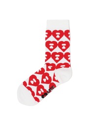 A BATHING APE(�A�x�C�V���O�G�C�v)��BIG HEART MONOGRAM INTARSIA SOCKS(�\�b�N�X/�C��)
