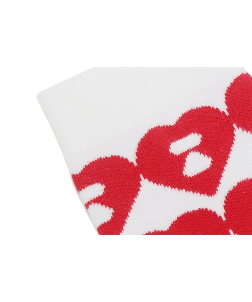 A BATHING APE(アベイシングエイプ)の「BIG HEART MONOGRAM INTARSIA SOCKS(ソックス/靴下・レディース・ブラック/グレー/ホワイト・FREE)」の7枚目の写真