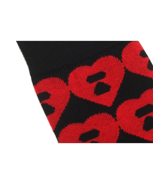 A BATHING APE(アベイシングエイプ)の「BIG HEART MONOGRAM INTARSIA SOCKS(ソックス/靴下・レディース・ブラック/グレー/ホワイト・FREE)」の8枚目の写真