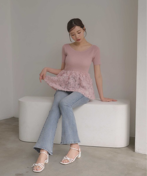 INGNI SOELA（イングソエラ）の「【INGNI　SOELA】美脚ストレッチフレアデニムパンツ／WEB限定（デニムパンツ・レディース・ブルー/インディゴブルー/ブラック・S/M）」の10枚目の写真