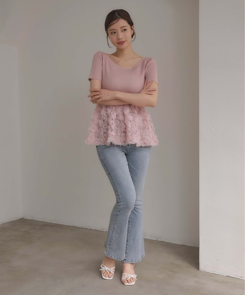 INGNI SOELA（イングソエラ）の「【INGNI　SOELA】美脚ストレッチフレアデニムパンツ／WEB限定（デニムパンツ・レディース・ブルー/インディゴブルー/ブラック・S/M）」の9枚目の写真