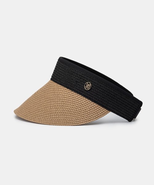HALDEN(ハルデン)の「basic logo pendant raffia sun visor (C009_beigeblack)(サンバイザー・レディース・その他・FREE)」の1枚目の写真