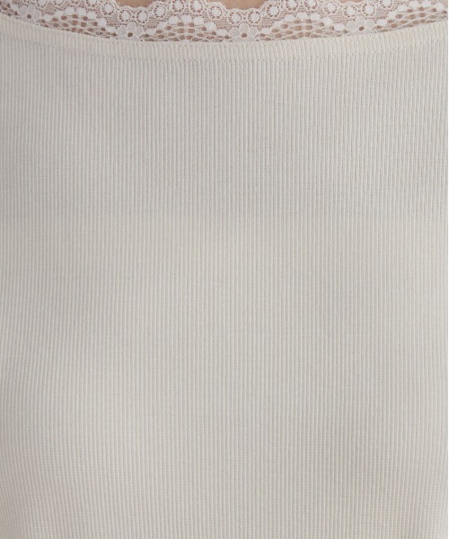 ANGIE(アンジー)の「レーストリムボートネックカットソー(Tシャツ/カットソー・レディース・アイボリー/ネイビー/チャコール・MEDIUM/LARGE)」の11枚目の写真