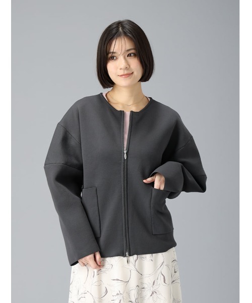 fifth（フィフス）の「ニットジップジャケット（テーラードジャケット・レディース・チャコールグレー/ベージュ・M）」の16枚目の写真