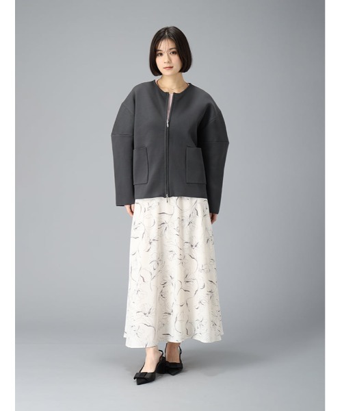 fifth（フィフス）の「ニットジップジャケット（テーラードジャケット・レディース・チャコールグレー/ベージュ・M）」の17枚目の写真