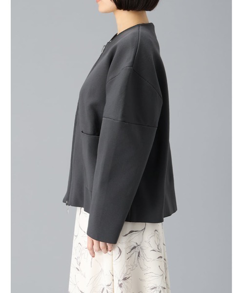 fifth（フィフス）の「ニットジップジャケット（テーラードジャケット・レディース・チャコールグレー/ベージュ・M）」の20枚目の写真