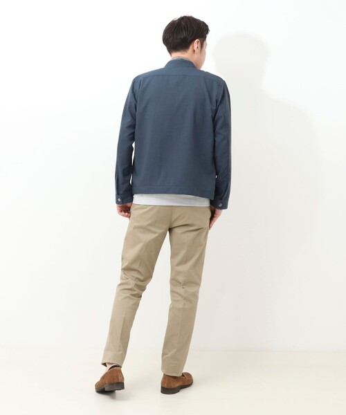 NOLLEY'S LIGHT(ノーリーズライト)の「シックアンドシン ナチュラルストレッチ シングルライダース(ライダースジャケット・メンズ・ネイビー/グレイッシュブルー/グレイッシュベージュ・L/M)」の10枚目の写真