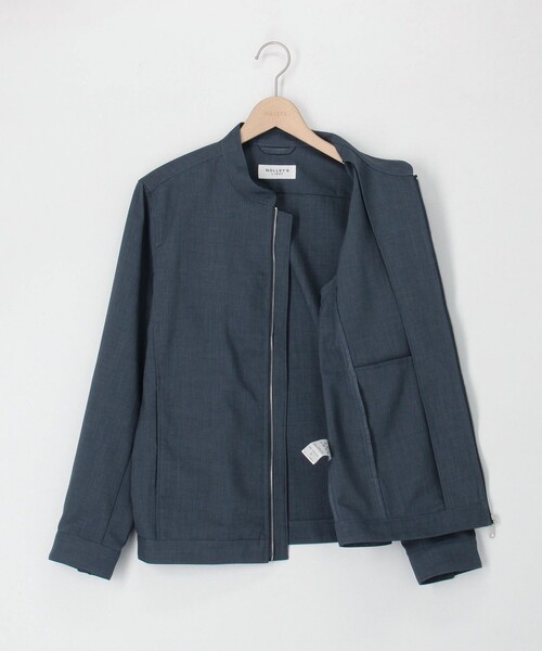 NOLLEY'S LIGHT(ノーリーズライト)の「シックアンドシン ナチュラルストレッチ シングルライダース(ライダースジャケット・メンズ・ネイビー/グレイッシュブルー/グレイッシュベージュ・L/M)」の17枚目の写真